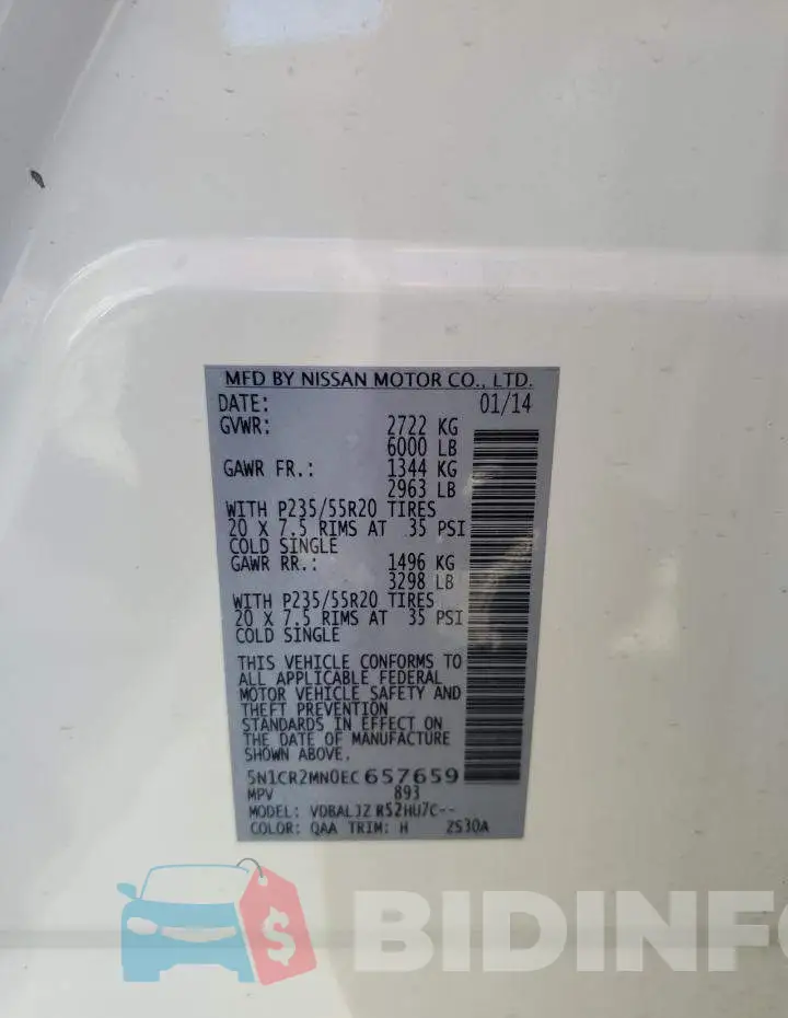 5N1CR2MN0EC657659 Photo# 13