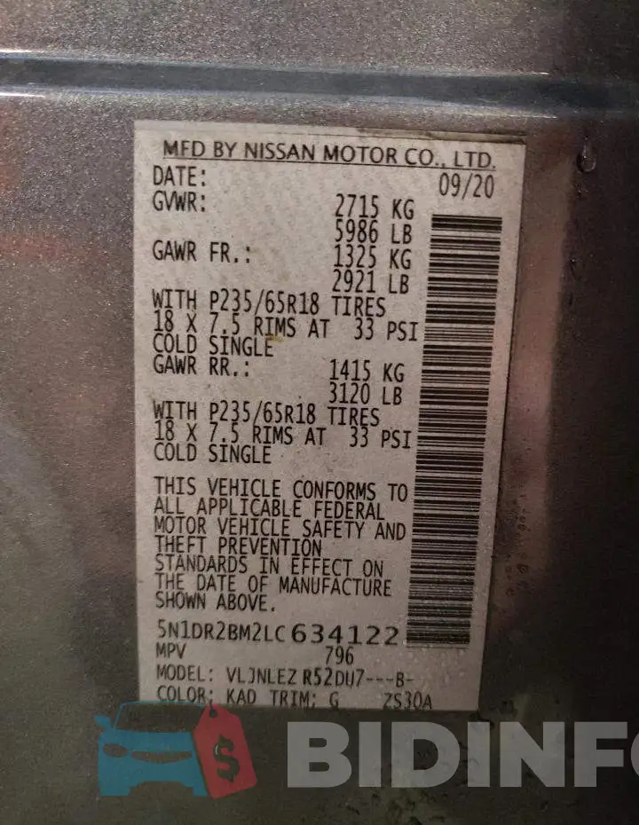 5N1DR2BM2LC634122 Photo# 12