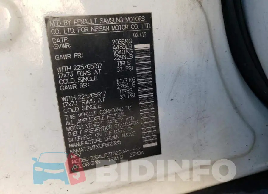 KNMAT2MTXGP661385 Photo# 14