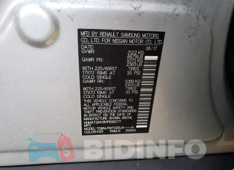 KNMAT2MV8HP618277 Photo# 13
