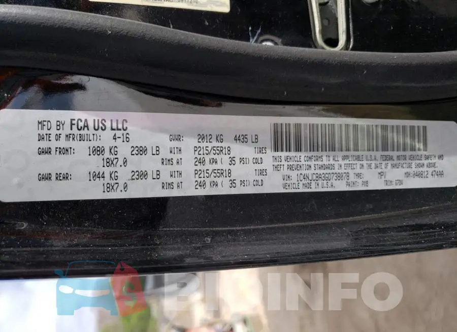 1C4NJCBA3GD738078 Photo# 13