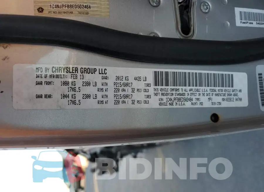 1C4NJPFB8ED502484 Photo# 12