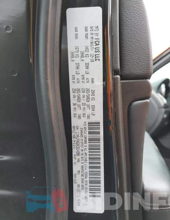 1C4RJFAG2KC614388 Photo# 13