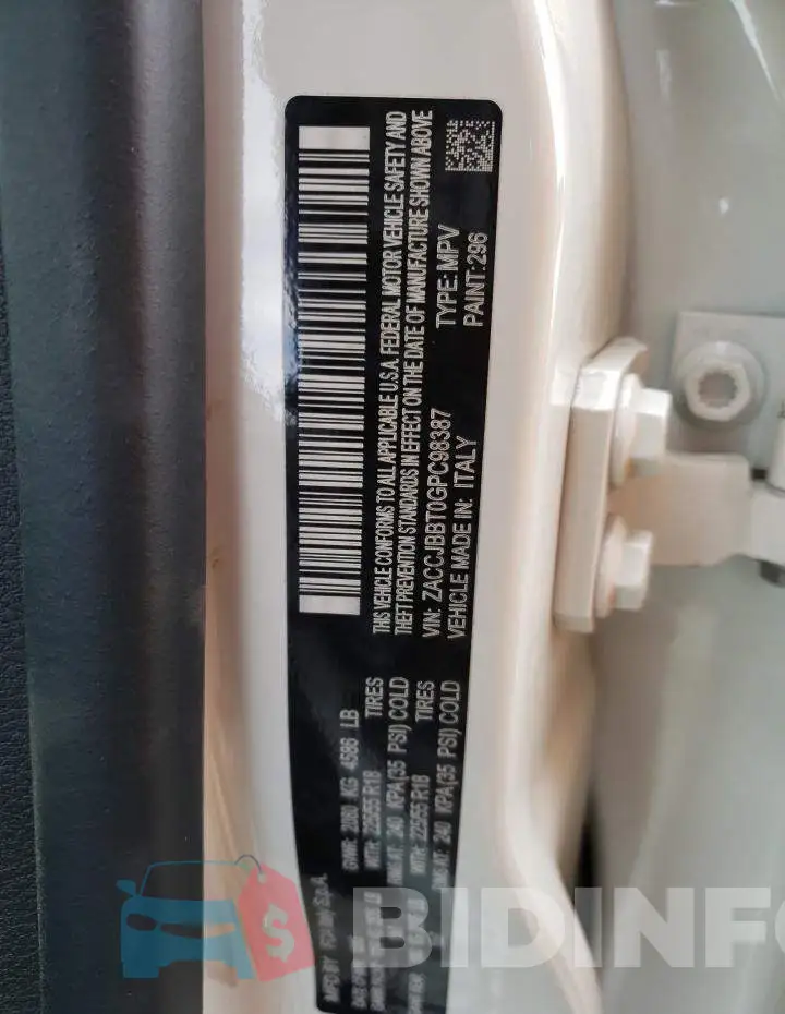 ZACCJBBT0GPC98387 Photo# 13