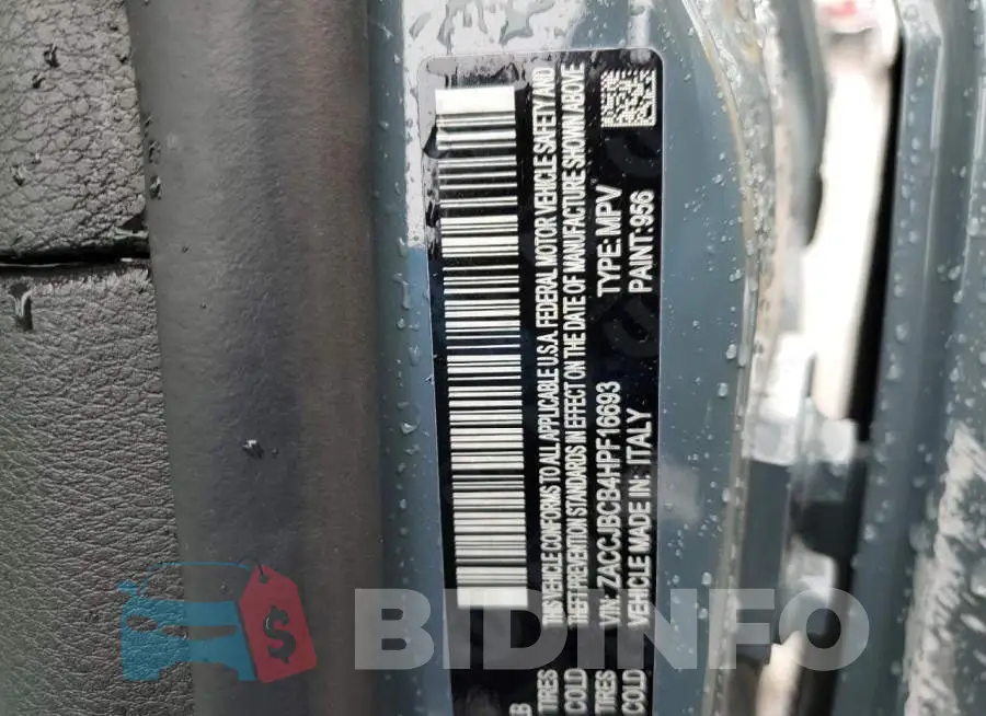 ZACCJBCB4HPF16693 Photo# 13