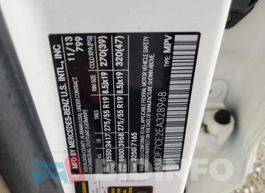 4JGDF7CE2EA328968 Photo# 13