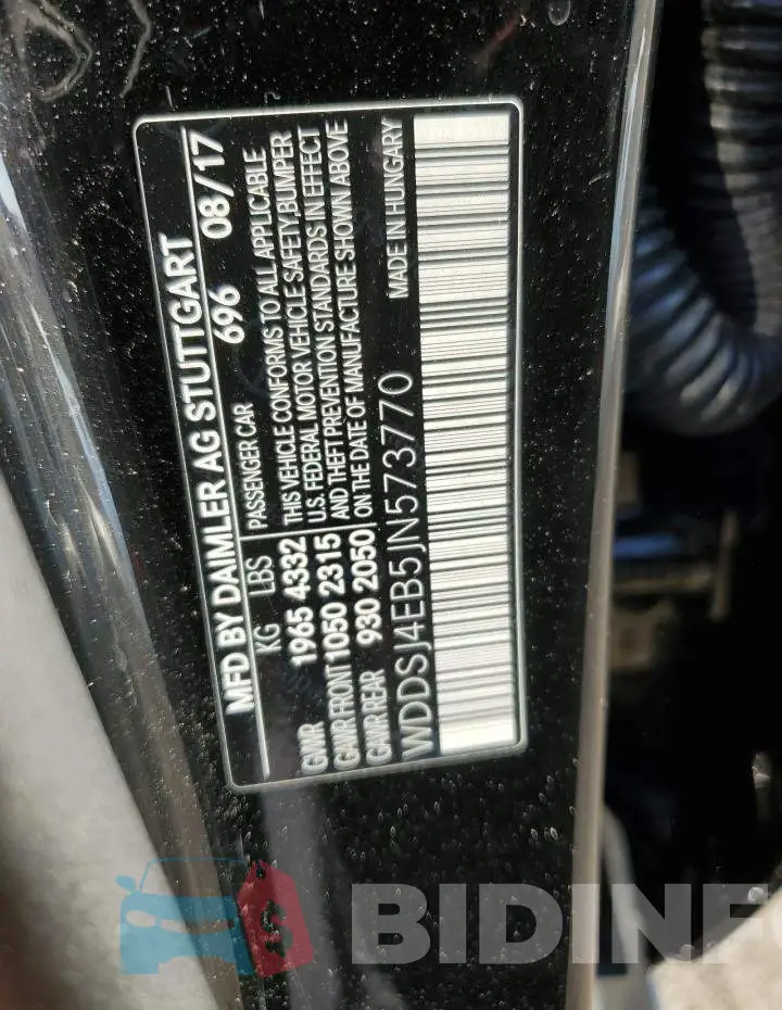 WDDSJ4EB5JN573770 Photo# 13