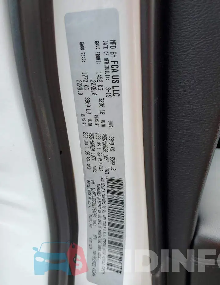 1C4RDJDG3KC754794 Photo# 13