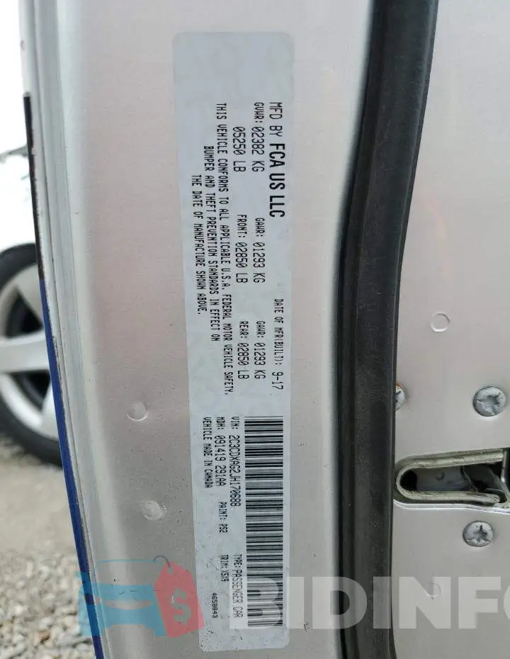 2C3CDXAG2JH170688 Photo# 13