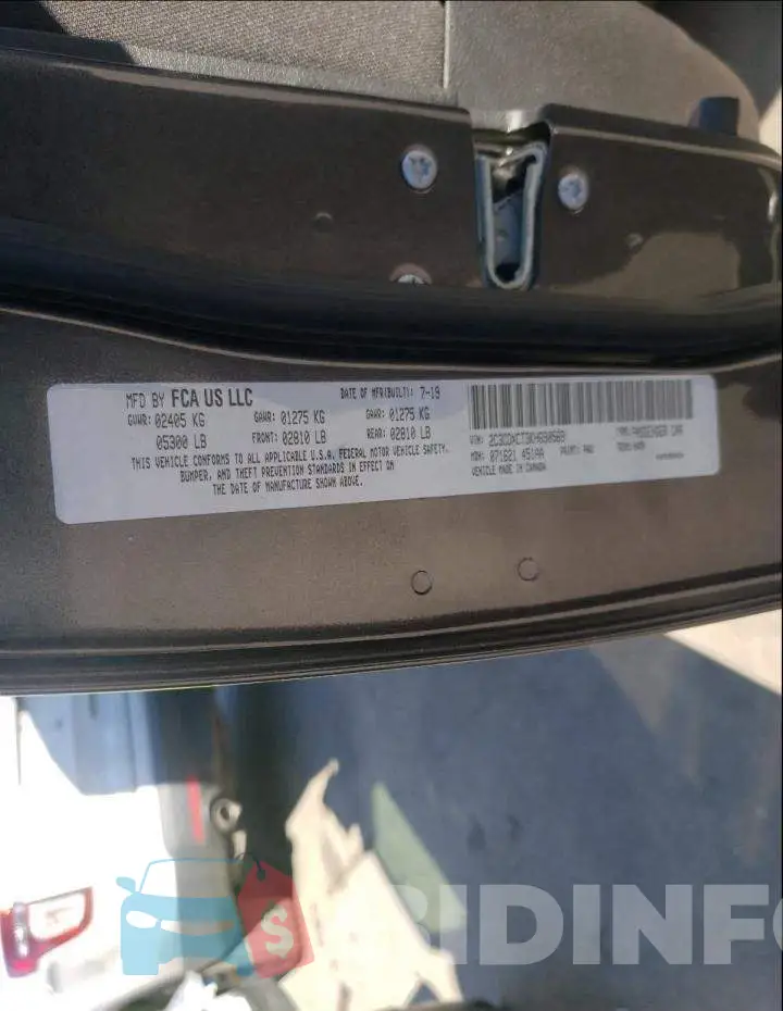 2C3CDXCT3KH690569 Photo# 10