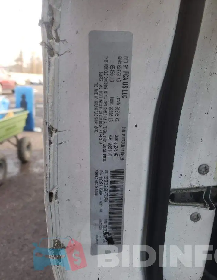 2C3CDXGJ8KH753786 Photo# 12