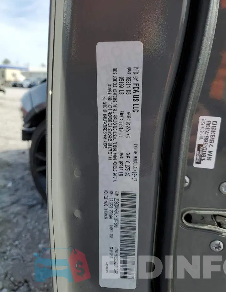 2C3CDXHG4JH167300 Photo# 12
