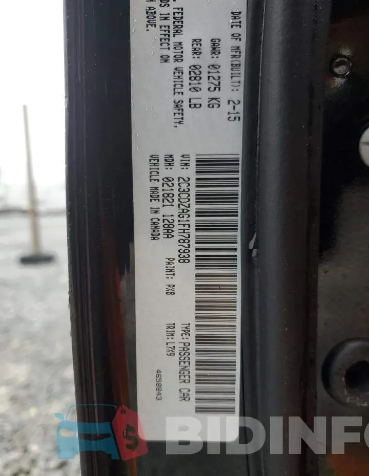 2C3CDZAG1FH787938 Photo# 12