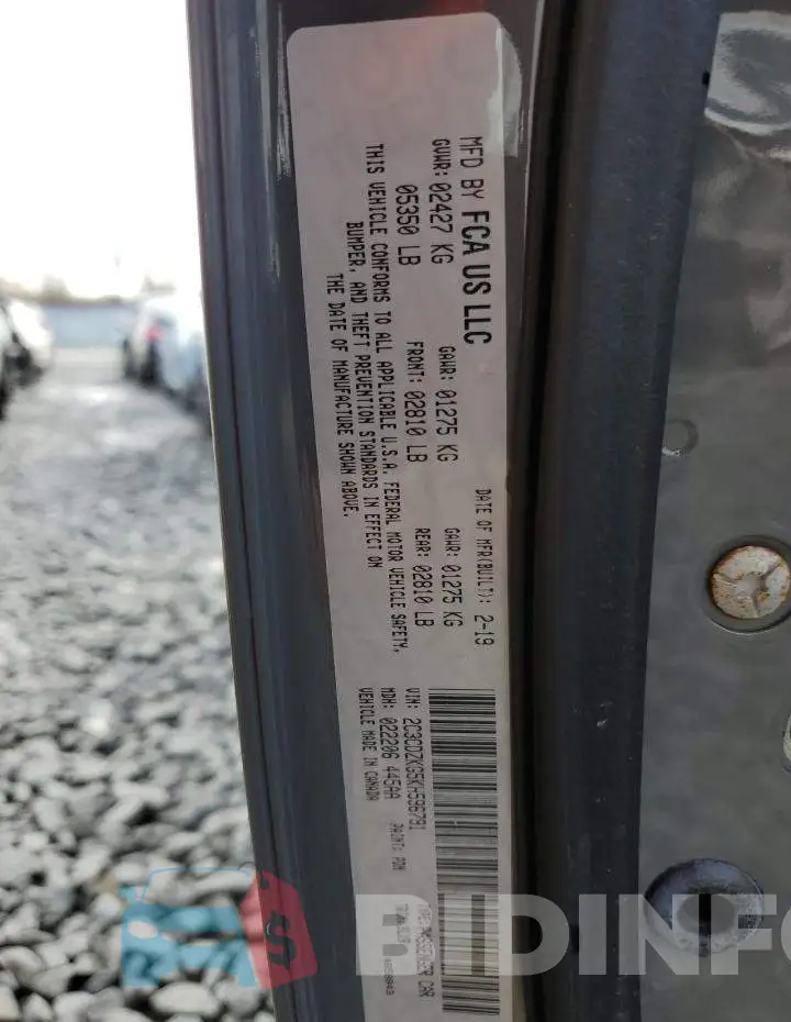 2C3CDZKG5KH596791 Photo# 12