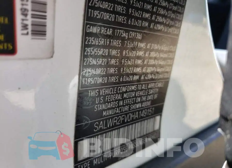 SALWR2FV0HA149151 Photo# 10
