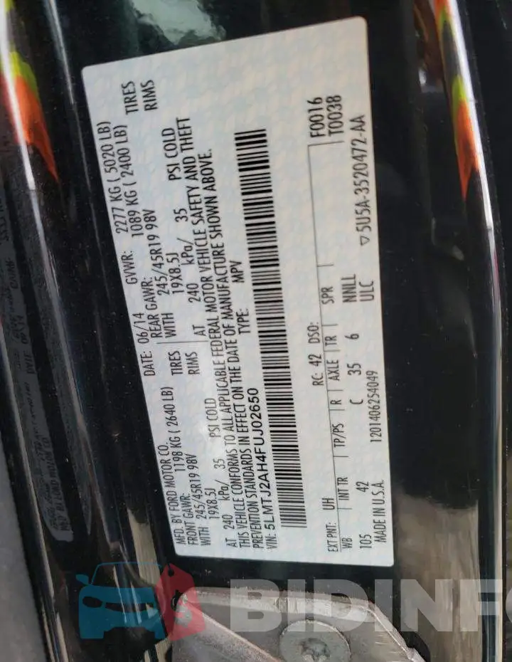 2LMTJ8LRXGBL68083 Photo# 10