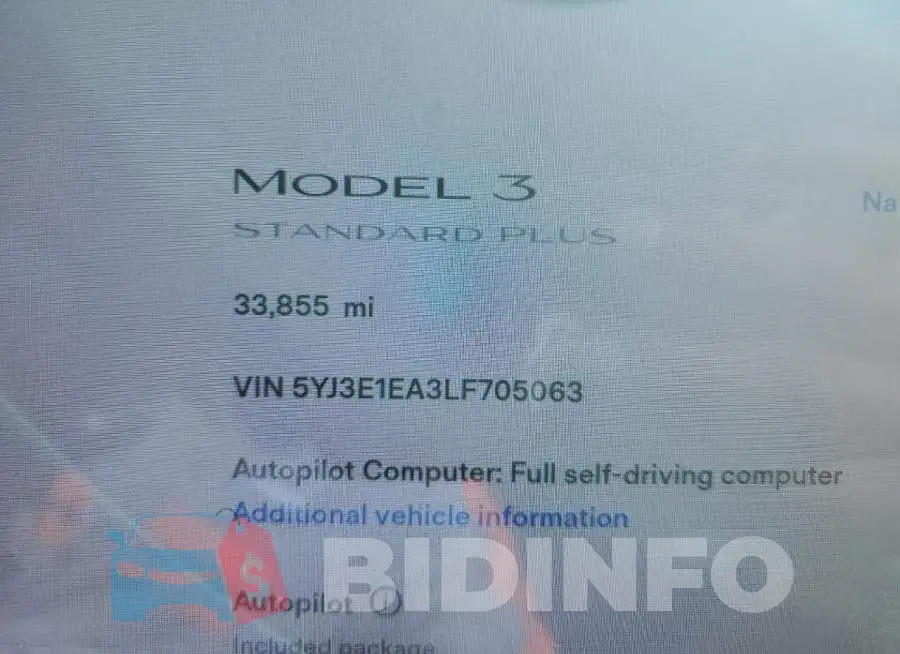 5YJ3E1EA3LF705063 Photo# 9