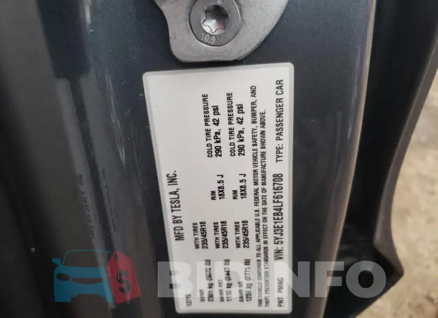 5YJ3E1EB4LF616708 Photo# 12