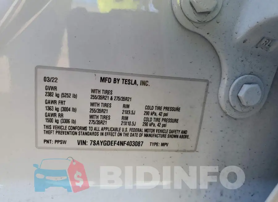 7SAYGDEF4NF403087 Photo# 12