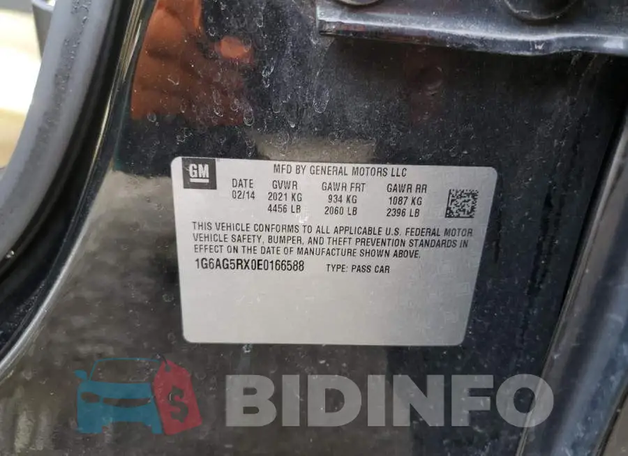 1G6AG5RX0E0166588 Photo# 12