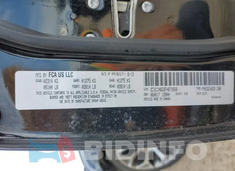 2C3CCABG3FH872668 Photo# 12