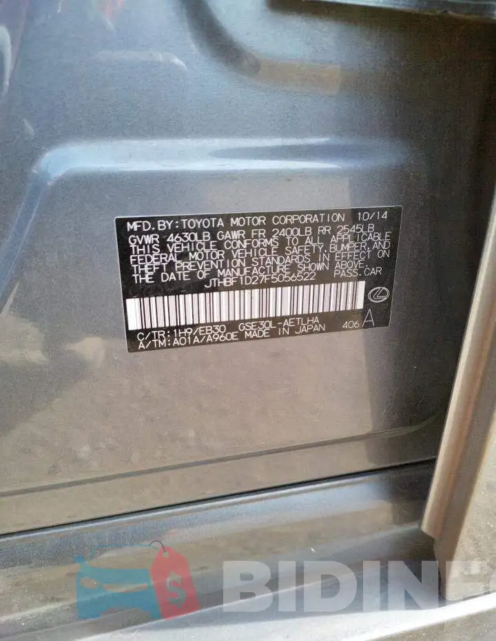 JTHBF1D27F5056522 Photo# 13