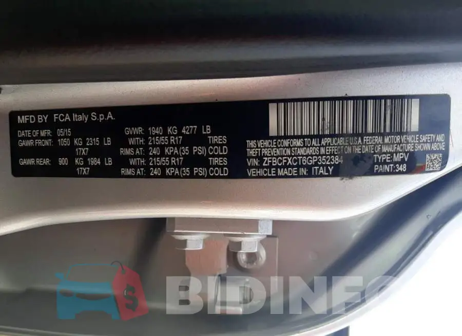 ZFBCFXCT6GP352384 Photo# 10