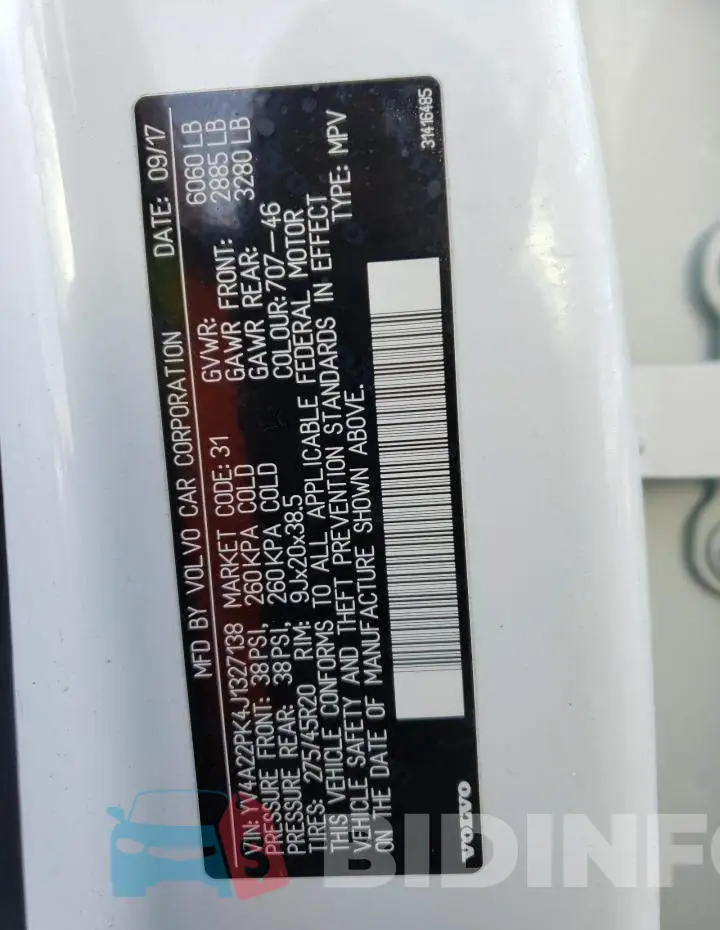 YV4A22PK4J1327138 Photo# 13