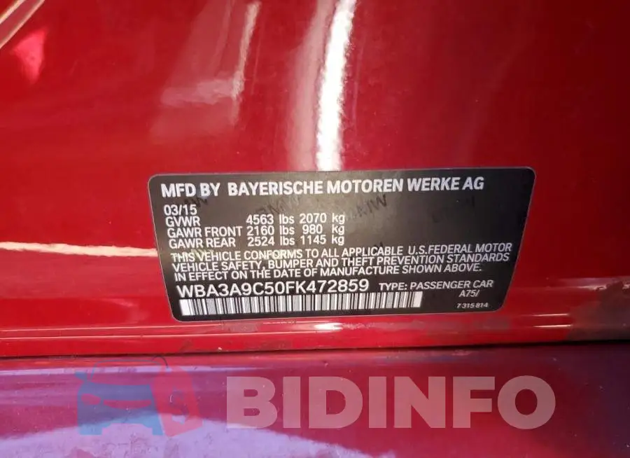 WBA3A9C50FK472859 Photo# 12