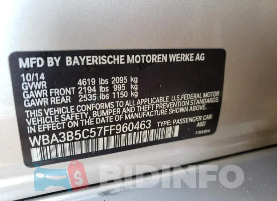 WBA3B5C57FF960463 Photo# 12