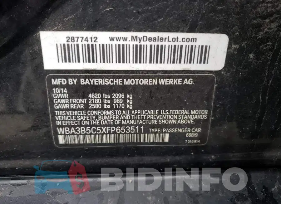 WBA3B5C5XFP653511 Photo# 12