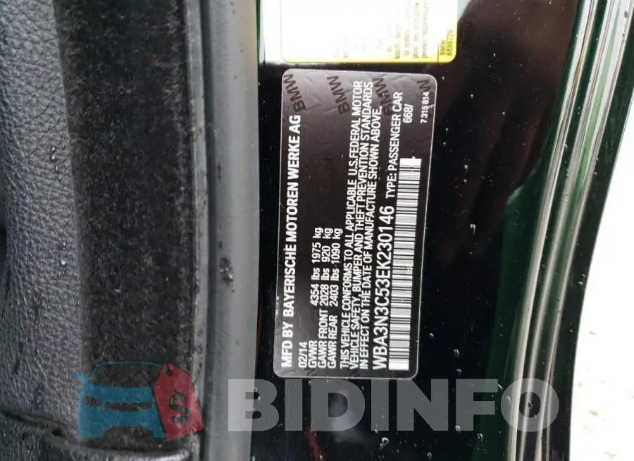 WBA3N3C53EK230146 Photo# 12