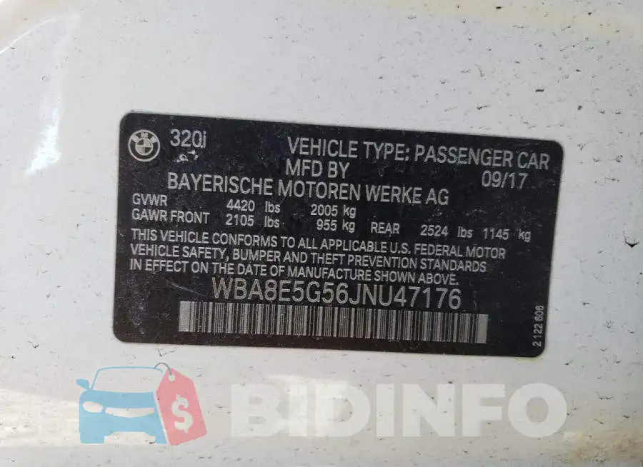 WBA8E5G56JNU47176 Photo# 12