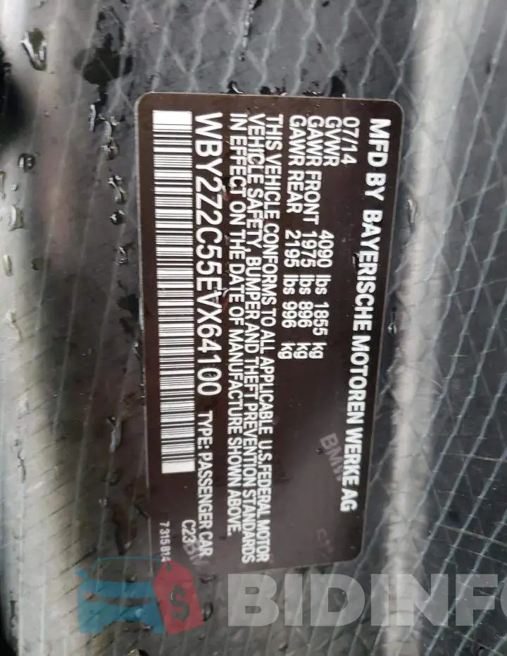 WBY2Z2C55EVX64100 Photo# 12