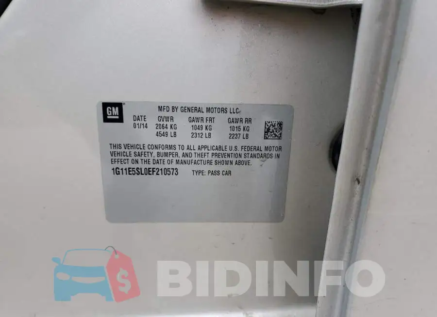 1G11E5SL0EF210573 Photo# 13