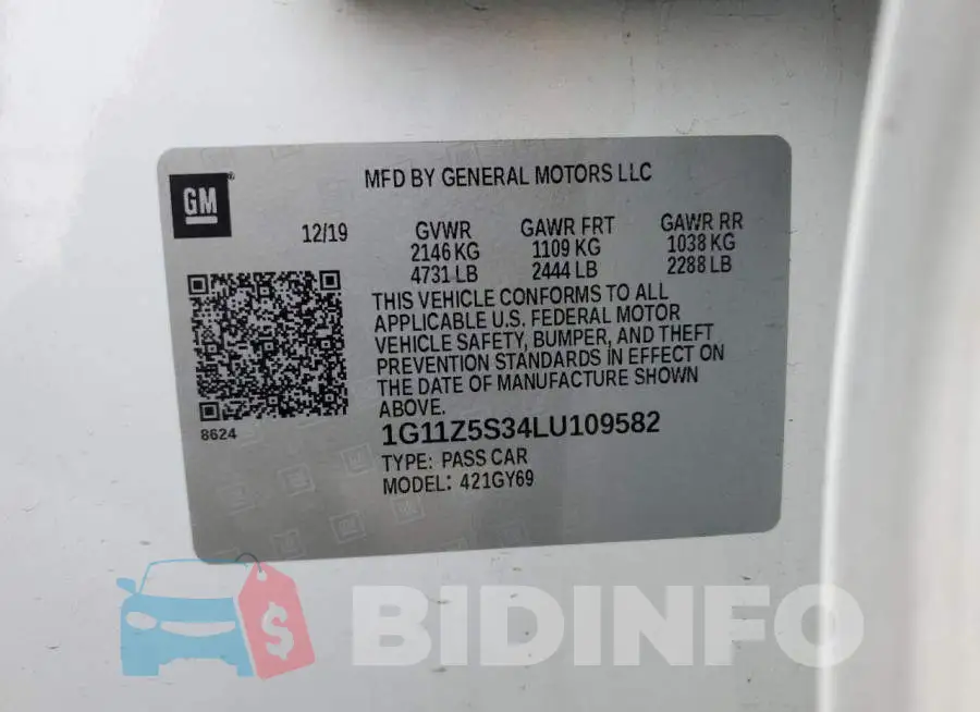 1G11Z5S34LU109582 Photo# 13