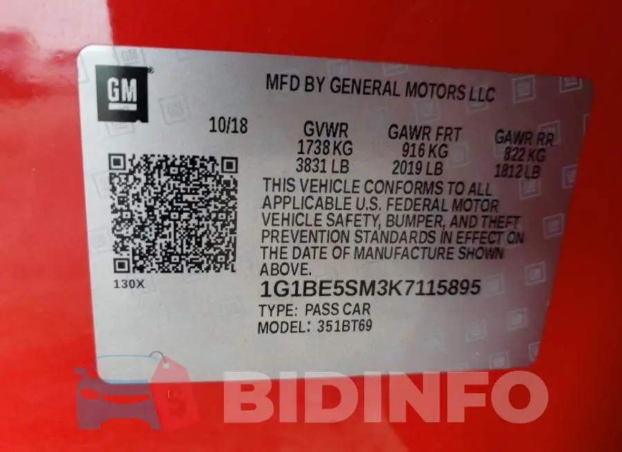1G1BE5SM3K7115895 Photo# 12