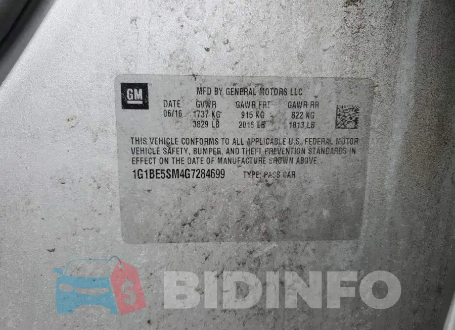 1G1BE5SM4G7284699 Photo# 12