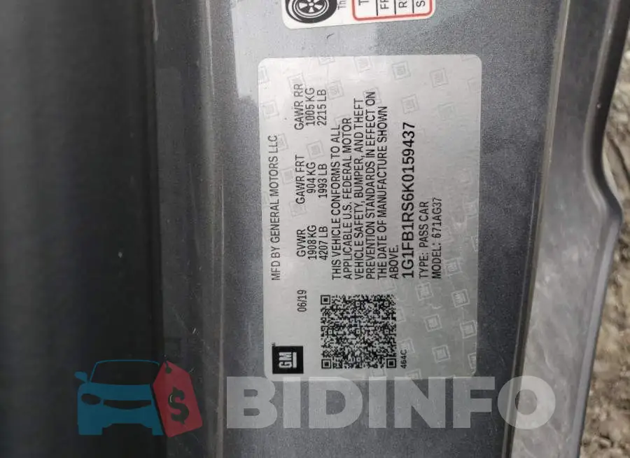 1G1FB1RS6K0159437 Photo# 12