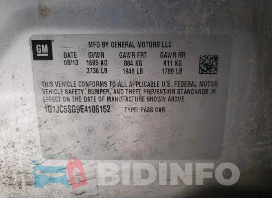 1G1JC5SG9E4106152 Photo# 12