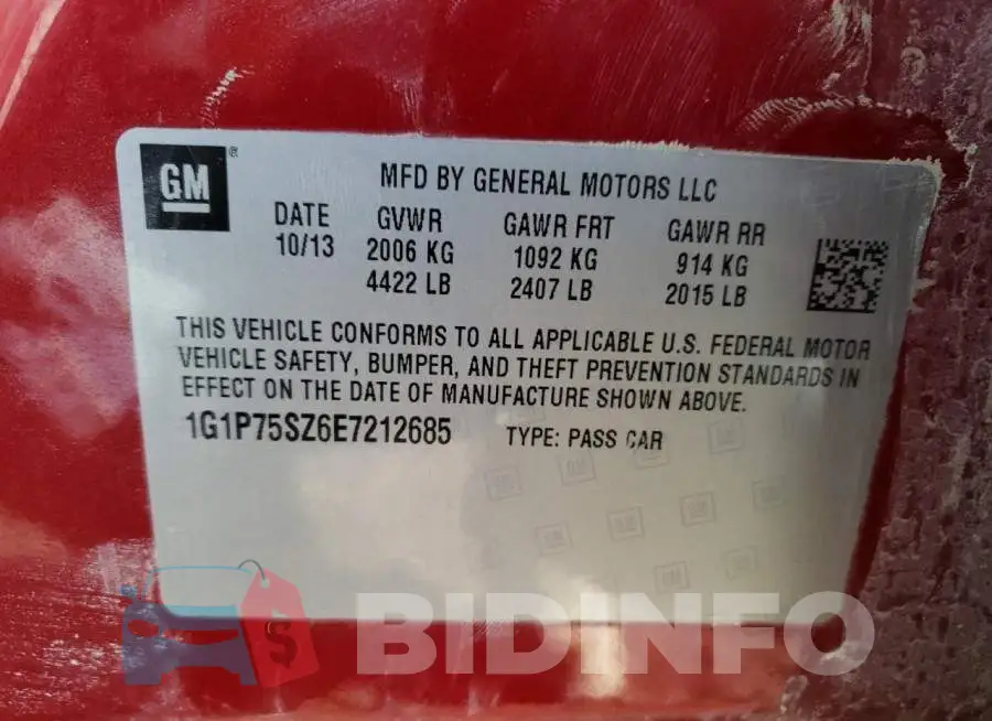 1G1P75SZ6E7212685 Photo# 12