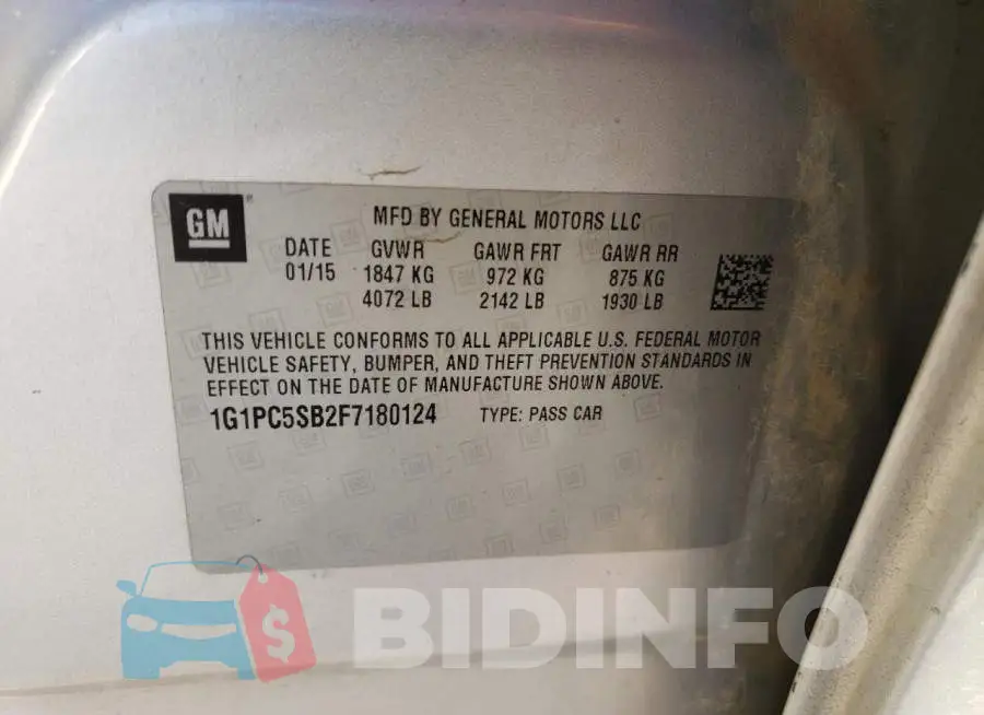 1G1PC5SB2F7180124 Photo# 12