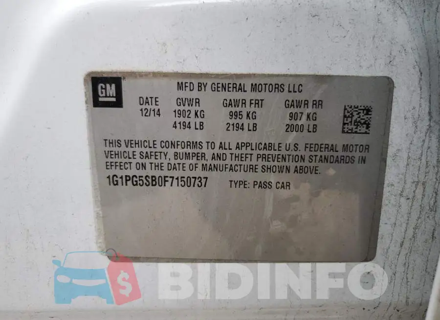 1G1PG5SB0F7150737 Photo# 12