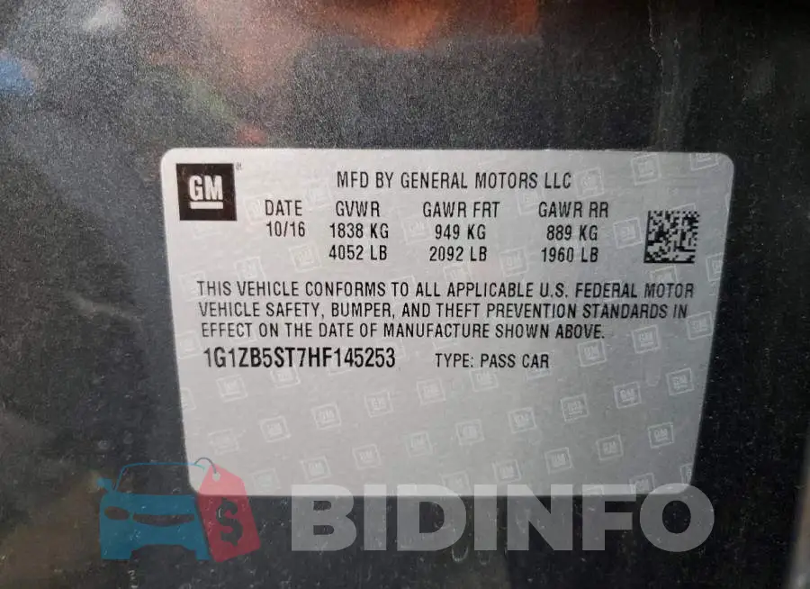 1G1ZB5ST7HF145253 Photo# 13