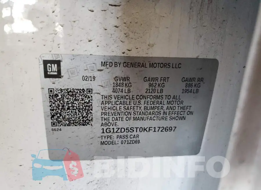 1G1ZD5ST0KF172697 Photo# 12