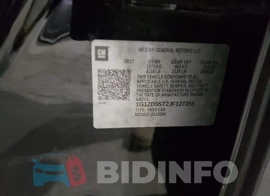 1G1ZD5ST2JF127355 Photo# 12
