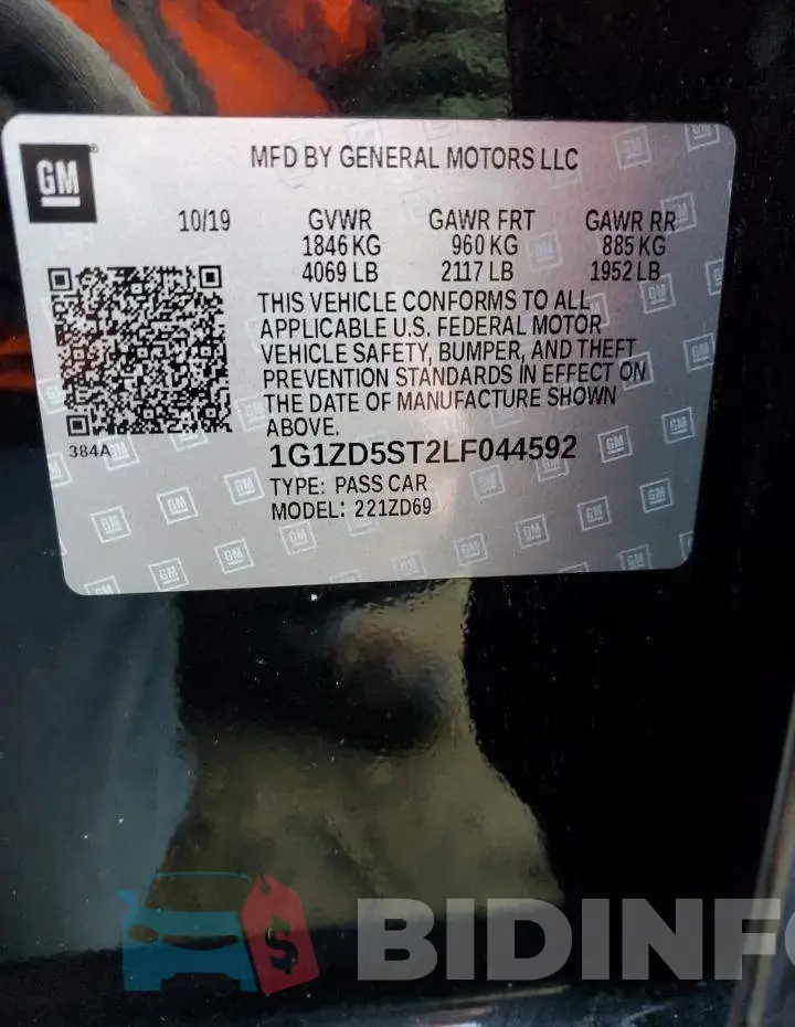 1G1ZD5ST2LF044592 Photo# 12