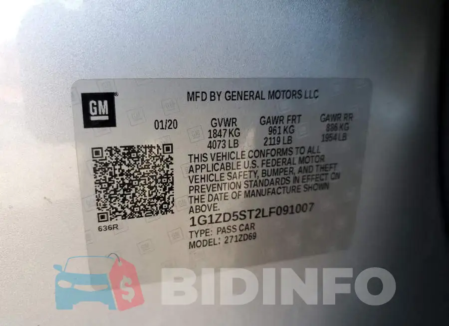 1G1ZD5ST2LF091007 Photo# 13