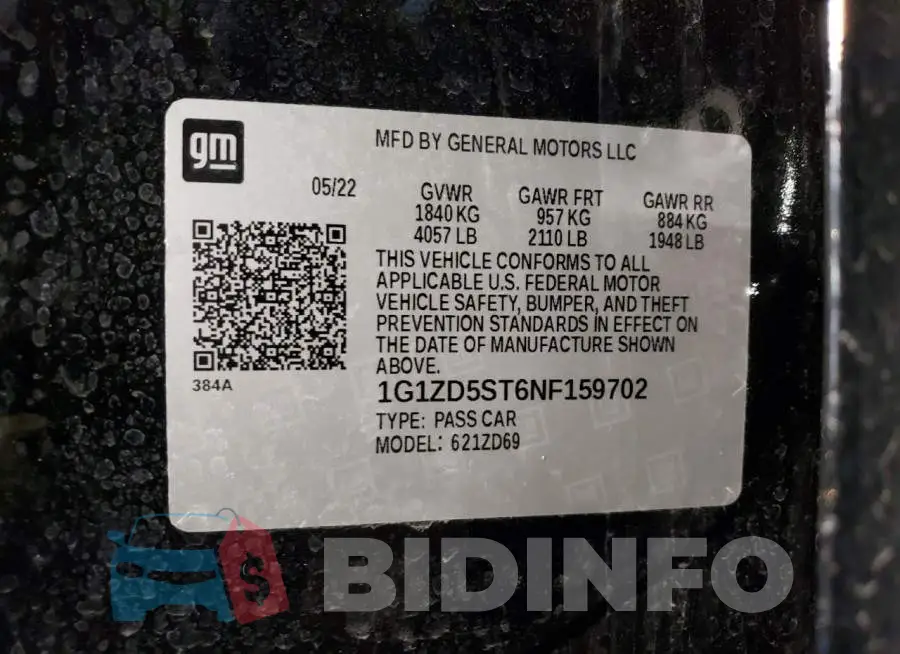 1G1ZD5ST6NF159702 Photo# 12