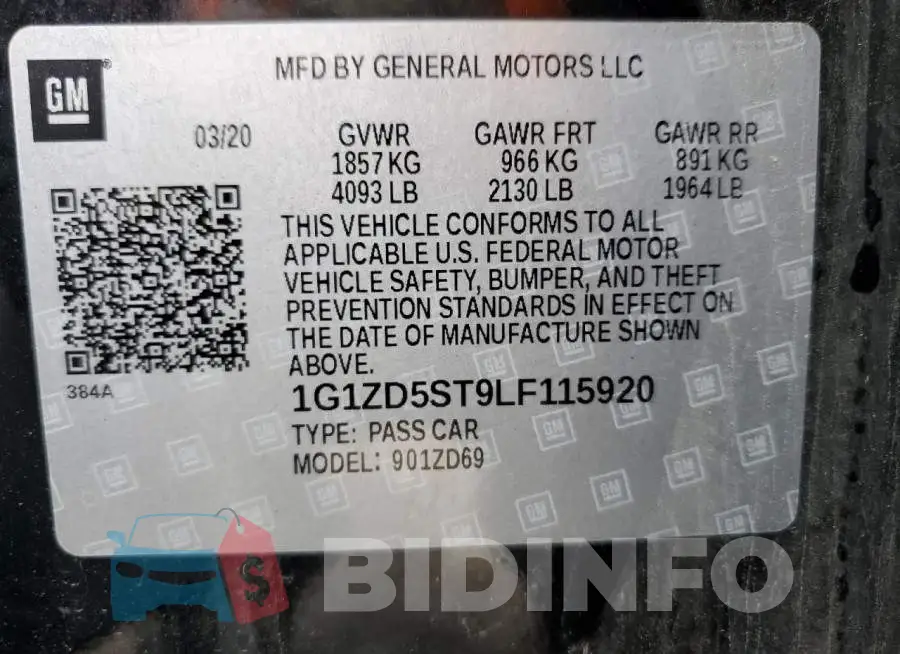 1G1ZD5ST9LF115920 Photo# 13